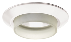 Juno Recessed Lighting 4403FROST-WH (4403 FROSTWH) 4" Low Voltage Frosted Cylinder GlassTrim, White Trim