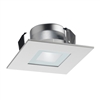 Juno Recessed Lighting 441SQ-W-WH (441SQ WWH) 4" Low Voltage Square Lensed Downlight Shower Trim, White Trim