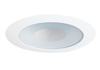 Juno Recessed Lighting 441W-WH (441 WWH) 4" Low Voltage Adjustable Frosted Lens with Clear Center Trim, White Trim
