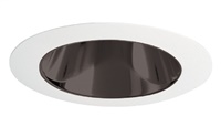 Juno Recessed Lighting 442B-WH (442 BWH) 4" Low Voltage Deep Cone Downlight Trim, Black Reflector, White Trim