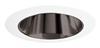 Juno Recessed Lighting 447B-WH (447 BWH) 4" Low Voltage Adjustable Cone Trim, Black Reflector, White Trim