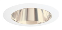 Juno Recessed Lighting 447G-WH (447 GWH) 4" Low Voltage Adjustable Cone Trim, Gold Reflector, White Trim