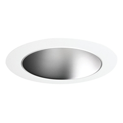 Juno Recessed Lighting 447HZ-WH (447 HZWH) 4" Low Voltage Adjustable Cone Trim, Haze Reflector, White Trim