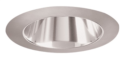 Juno Recessed Lighting 447PT-SC (447 PTSC) 4" Low Voltage Adjustable Cone Trim, Pewter Reflector, Satin Chrome Trim