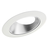 Juno Recessed Lighting 46LHZ-WH (46L HZWH) 4" Standard Slope Trim for Ceiling 9 Degree to 24 Degree, Haze Refletor, White Trim Ring