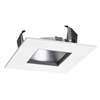 Juno Recessed Lighting 47LSQ-HZ-WH (47LSQ HZWH) 4" Adjustable Square Cone Trim, Haze Reflector White Trim