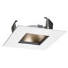 Juno Recessed Lighting 47LSQ-WHZ-WH (47LSQ WHZWH) 4" Adjustable Square Cone Trim, Wheat Haze Reflector White Trim