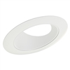 Juno Recessed Lighting 48LW-WH (48L WWH) 4" Super Slope Trim for Ceiling 20 Degree to 35 Degree, Gloss White Reflector, White Trim Ring