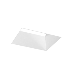 Juno Aculux Recessed Lighting 5000SQW-FM (4SQAC20 W FM) 4 inch LED Square 20 Degree Angle-Cut Reflector, Flush Mount, White Reflector