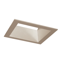 Juno Aculux Recessed Lighting 5000SQWHZ-SF (4SQAC20 WTD SF) 4 inch LED Square 20 Degree Angle-Cut Reflector, Self Flanged, Wheat Haze Reflector