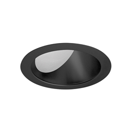 Juno Aculux Recessed Lighting 5001B-SF (4AC BS SF WET) 4 inch LED Lensed Angle-Cut Cone Trim, Self Flanged, Black Specular Alzak Finish