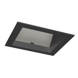Juno Aculux Recessed Lighting 5001SQBHZ-SF (4SQA BD SF WET) 4 inch LED Square Lensed Angle-Cut Reflector, Self Flanged, Black Haze Reflector