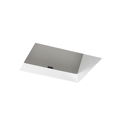 Juno Aculux Recessed Lighting 5001SQW-FM (4SQA W FM WET) 4 inch LED Square Lensed Angle-Cut Reflector, Flush Mount, White Reflector