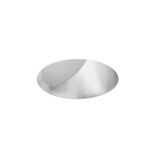 Juno Aculux Recessed Lighting 5001W-FM (4AC W FM WET) 4 inch LED Lensed Angle-Cut Cone Trim, Flush Mount, White Finish