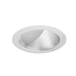 Juno Aculux Recessed Lighting 5001W-SF (4AC W SF WET) 4 inch LED Lensed Angle-Cut Cone Trim, Self Flanged, White Finish