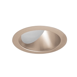 Juno Aculux Recessed Lighting 5001WHZ-SF (4AC WTD SF WET) 4 inch LED Lensed Angle-Cut Cone Trim, Self Flanged, Wheat Haze Alzak Finish