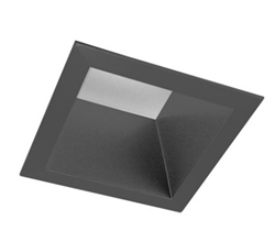 Juno Aculux Recessed Lighting 5002SQBHZ-SF (4SQD BD SF WET) 4 inch LED Square Lensed Downlight Reflector, Self Flanged, Black Haze Reflector