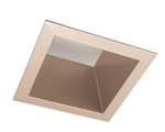 Juno Aculux Recessed Lighting 5002SQWHZ-SF (4SQD WTD SF WET) 4 inch LED Square Lensed Downlight Reflector, Self Flanged, Wheat Haze Reflector