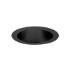 Juno Aculux Recessed Lighting 5007B-SF (4DP BS SF) 4 inch LED Parabolic Cone Trim, Self Flanged, Black Specular Alzak Finish