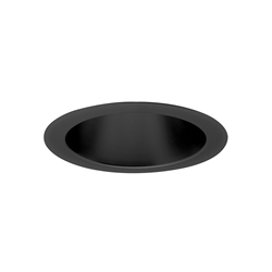 Juno Aculux Recessed Lighting 5007B-SF (4DP BS SF) 4 inch LED Parabolic Cone Trim, Self Flanged, Black Specular Alzak Finish