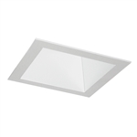 Juno Aculux Recessed Lighting 5007SQW-SF (4SQD W SF) 4 inch LED Square Deep Downlight Reflector, Self Flanged, White Reflector