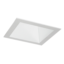 Juno Aculux Recessed Lighting 5007SQW-SF (4SQD W SF) 4 inch LED Square Deep Downlight Reflector, Self Flanged, White Reflector