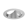 Juno Aculux Recessed Lighting 5008C-SF (4AC CS SF) 4 inch LED 45 Degree Angle-Cut Cone Trim, Self Flanged, Clear Specular Alzak Finish