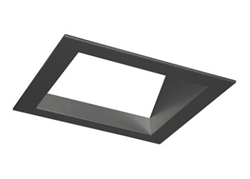 Juno Aculux Recessed Lighting 5008SQBHZ-SF (4SQA BD SF) 4 inch LED Square 45 Degree Angle-Cut Reflector, Self Flanged, Black Haze Reflector