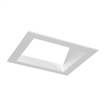 Juno Aculux Recessed Lighting 5008SQW-SF (4SQA W SF) 4 inch LED Square 45 Degree Angle-Cut Reflector, Self Flanged, White Reflector