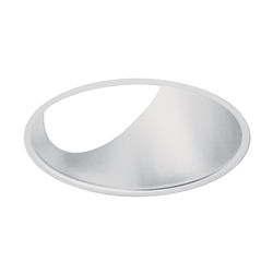 Juno Aculux Recessed Lighting 5008W-FM (4AC W FM) 4 inch LED 45 Degree Angle-Cut Cone Trim, Flush Mount, White Finish