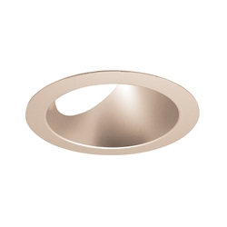 Juno Aculux Recessed Lighting 5008WHZ-SF (4AC WTD SF) 4 inch LED 45 Degree Angle-Cut Cone Trim, Self Flanged, Wheat Haze Alzak Finish