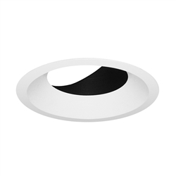 Juno Aculux Recessed Lighting 5308BHZ-WH-SF (4ABV BD WHSF) 4 inch LED Adjustable Bevel Trim, Self Flanged, White Finish