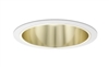 Juno Aculux Recessed Lighting 600G-WH 6" CFL Vertical Open Downlight Gold Alzak Reflector, White Trim