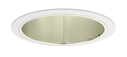 Juno Aculux Recessed Lighting 600G-WWC-WH 6" CFL Wall Wash Open Downlight Gold Alzak Reflector, White Trim