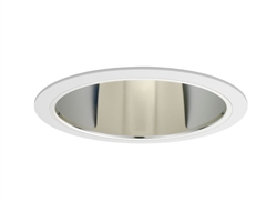 Juno Aculux Recessed Lighting 600G-WWD-WH 6" CFL Double Wall Wash Open Downlight Gold Alzak Reflector, White Trim
