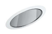 Juno Recessed Lighting 612C-WH (612 CWH) 6" Line Voltage, Fluorescent, Slope Ceiling Reflector Cone Trim, Clear Alzak Reflector, White Trim