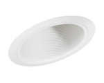 Juno Recessed Lighting 614W-WH (614 WWH) 6" Line Voltage, Fluorescent, Slope Ceiling Baffle Downlight Trim, White Baffle, White Trim