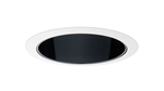 Juno Aculux Recessed Lighting 627B-WH 5-5/8" Line Voltage Deep Downlight Cone, Black Alzak Reflector, White Trim