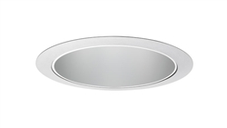 Juno Aculux Recessed Lighting 627HZ-SC 5-5/8" Line Voltage Deep Downlight Cone, Haze Alzak Reflector, Satin Chrome Trim