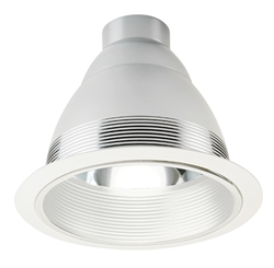 Juno Recessed Lighting 633W-WH 6" Line Voltage, Baffled Multiplier Trim, White Baffle, White Trim