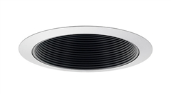 Juno Aculux Recessed Lighting 635B-SC 5-5/8" Low Voltage Angle-Cut,  Black Baffle, Satin Chrome Trim