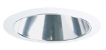 Juno Aculux Recessed Lighting 638C-WH 5-5/8" Low Voltage Angle-Cut Cone, Clear Alzak Reflector, White Trim