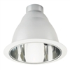 Juno Recessed Lighting 643C-WH 6" Line Voltage, Open Reflector Trim, Clear Reflector, White Trim