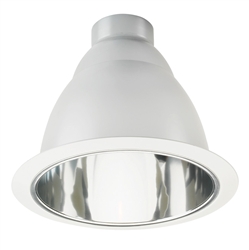 Juno Recessed Lighting 643C-WH 6" Line Voltage, Open Reflector Trim, Clear Reflector, White Trim