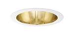 Juno Aculux Recessed Lighting 664G-WH 6" Line Voltage Corner Wall Wash, Gold Alzak Reflector, White Trim