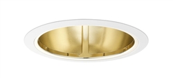 Juno Aculux Recessed Lighting 664G-WH 6" Line Voltage Corner Wall Wash, Gold Alzak Reflector, White Trim