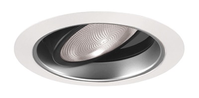 Juno Recessed Lighting 689HZ-WH (689 HZWH) 5" Line Voltage Gimbal Ring in Cone Trim, Haze Reflector, White Trim