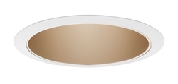 Juno Aculux Recessed Lighting 727WHZ-WH 7" Line Voltage Deep Downlight Cone, Wheat Haze Alzak Reflector, White Trim