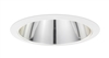 Juno Aculux Recessed Lighting 738G-WH 7" Line Voltage Adjustable Angle Cut Cone, Gold Alzak Reflector, White Trim