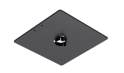 Juno HD Commercial Track Lighting GES15-BL (GES15 BL) 277V 2-Circuit/2-Neutral, TEK/HTEK Outlet Box Cover, Black Color